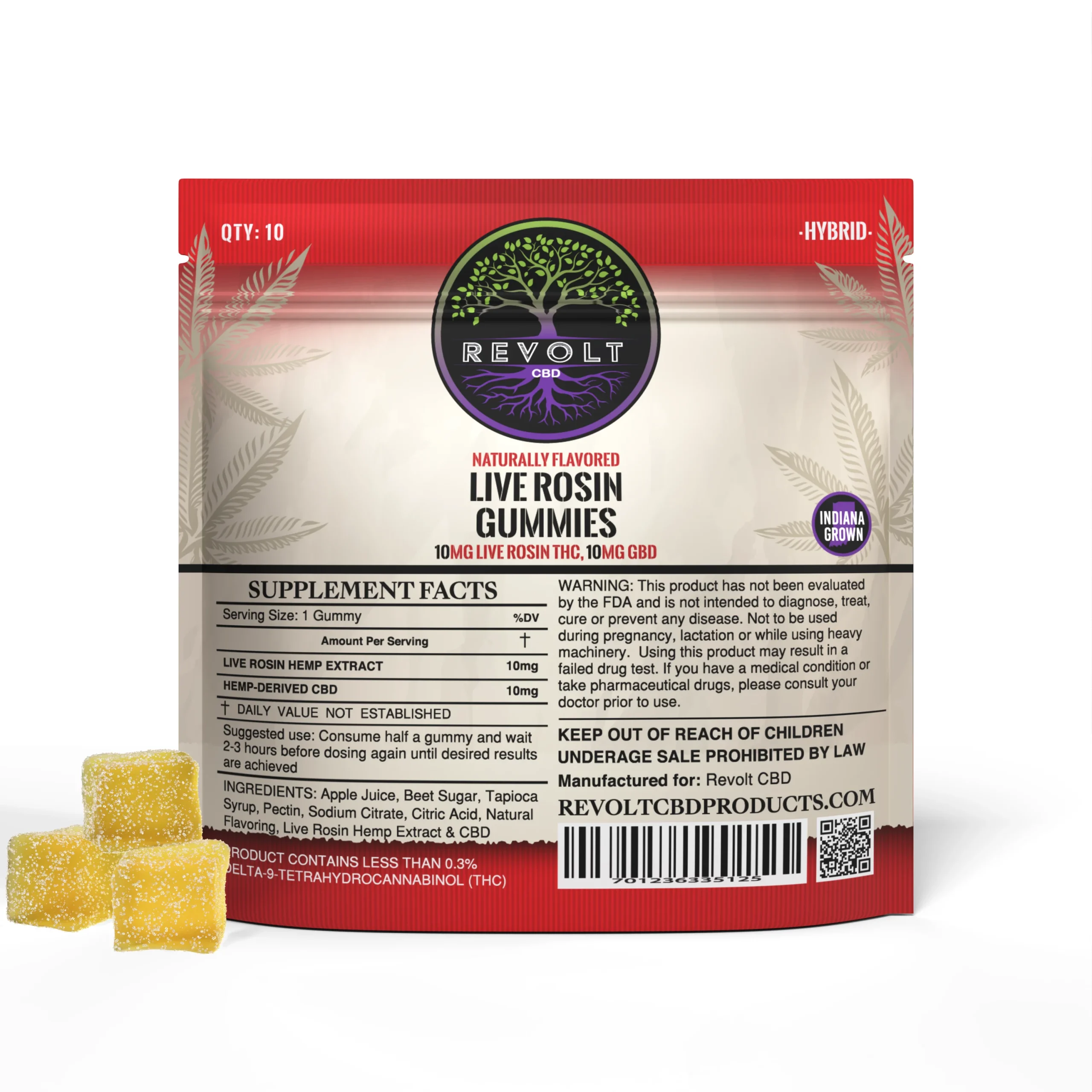 20 MG Live Rosin Hybrid Gummies