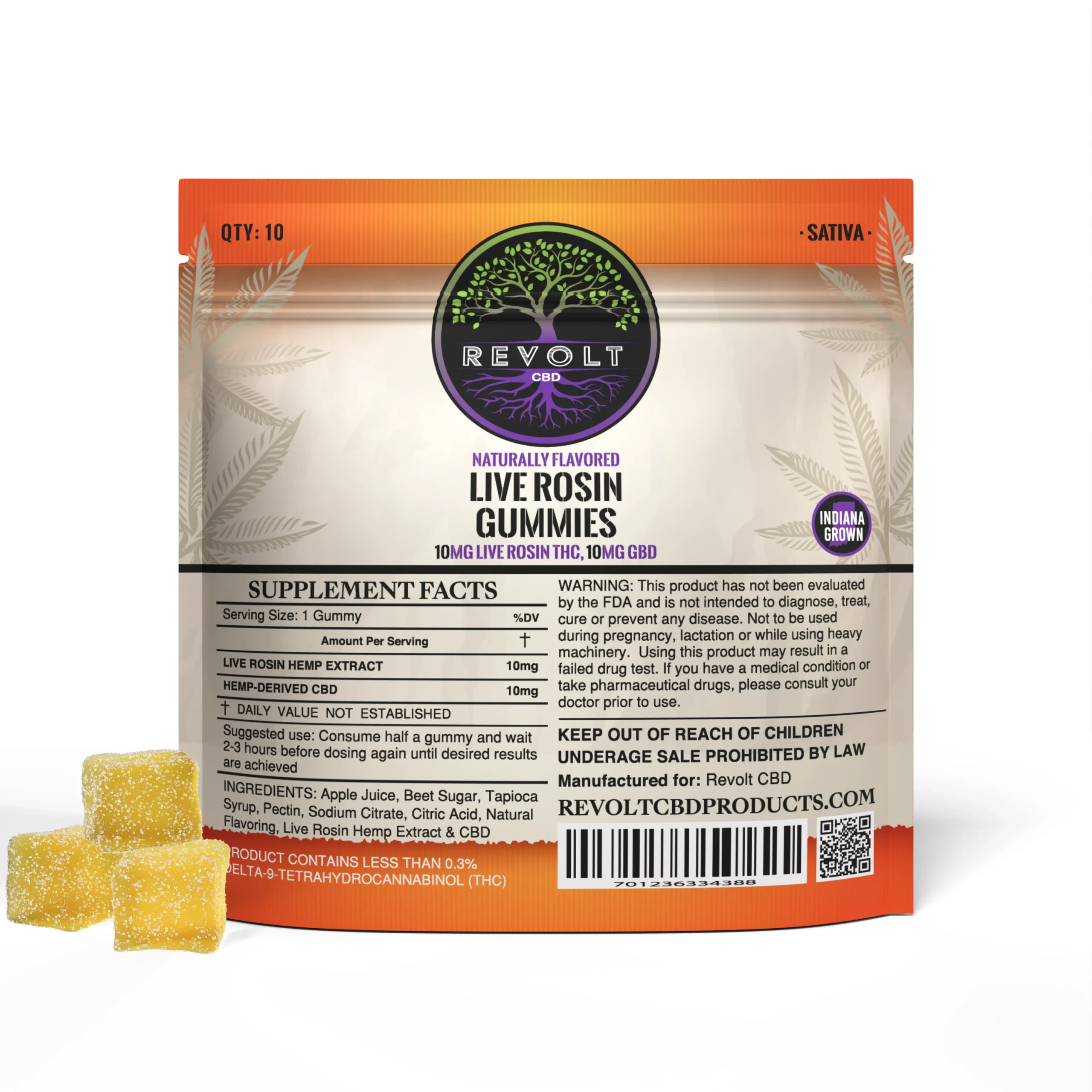20 MG Live Rosin Sativa Gummies